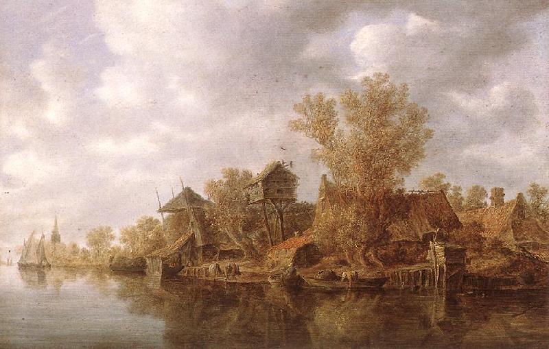 Jan van Goyen Village at the River France oil painting art